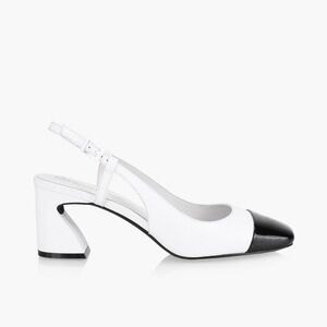 White and Black HEEL Women Shoes